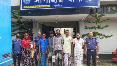সাপাহারে বিভিন্ন মামলায় আটক ৬ জন আসামিকে আদালতে প্রেরণ
