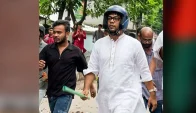 মাথায় হেলমেট, হাতে লাঠি, সংঘর্ষের নেতৃত্বে যুবদল নেতা নয়ন