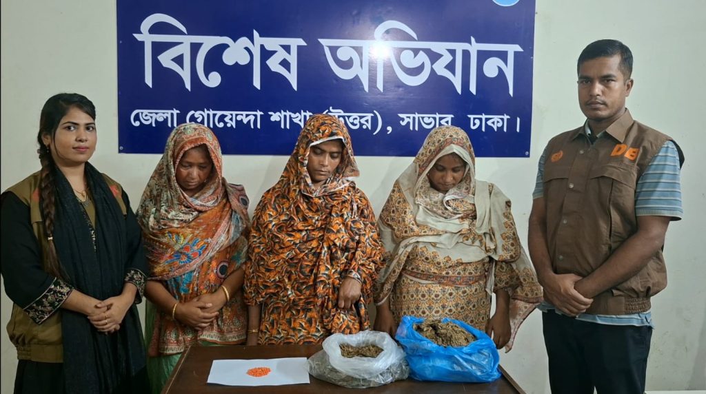 সাভারে ডিবির পৃথক অভিযানে ইয়াবা ও গাঁজাসহ ৩ মাদক ব্যবসায়ী গ্রেপ্তার
